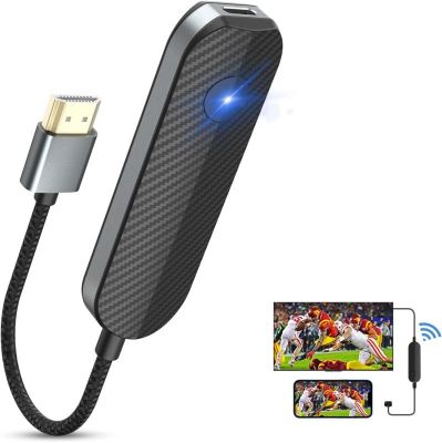 4K 1080P Wireless HDMI Display Adapter, WiFi Streaming Movies, Shows Receiver for i-Phone, i-Pad, Android, Tablet, Laptop, Window to HDTV/Monitor/Projector
