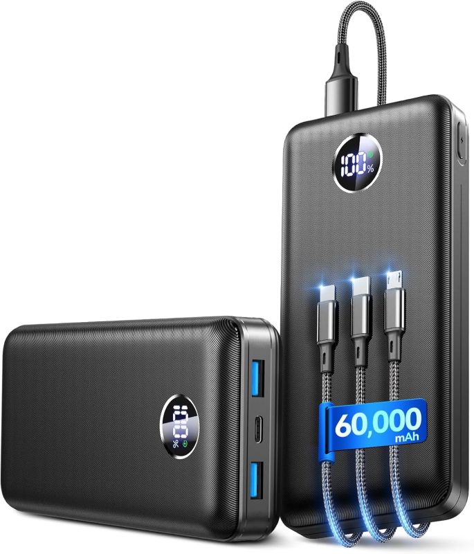 Portable Charger Power Bank - 60,000mAh Battery Pack, 22.5W